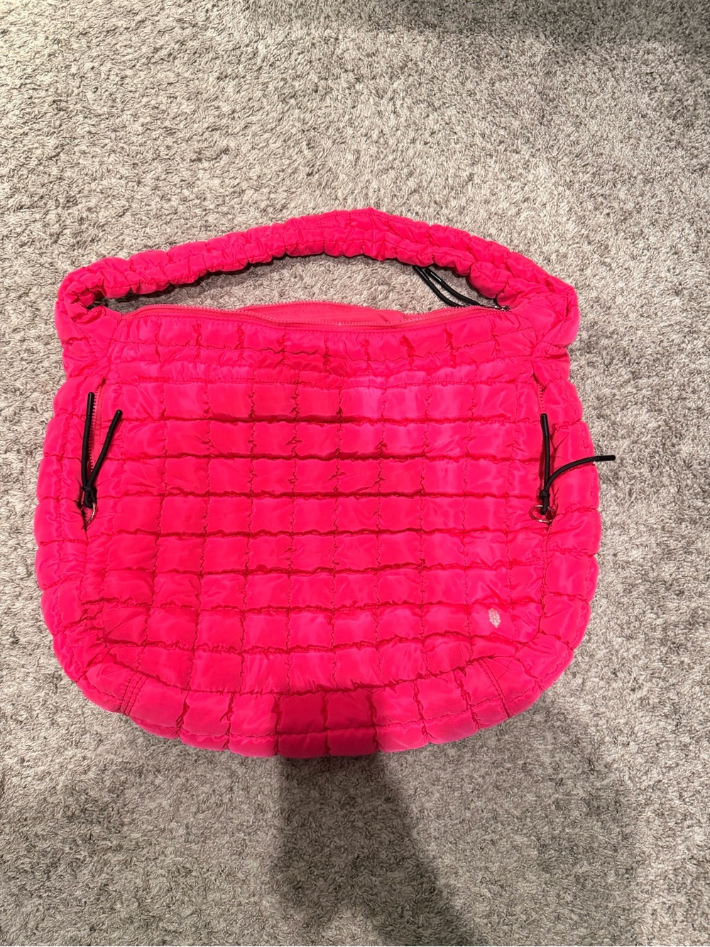 Free People Hot Pink Quilted Shoulder Bag